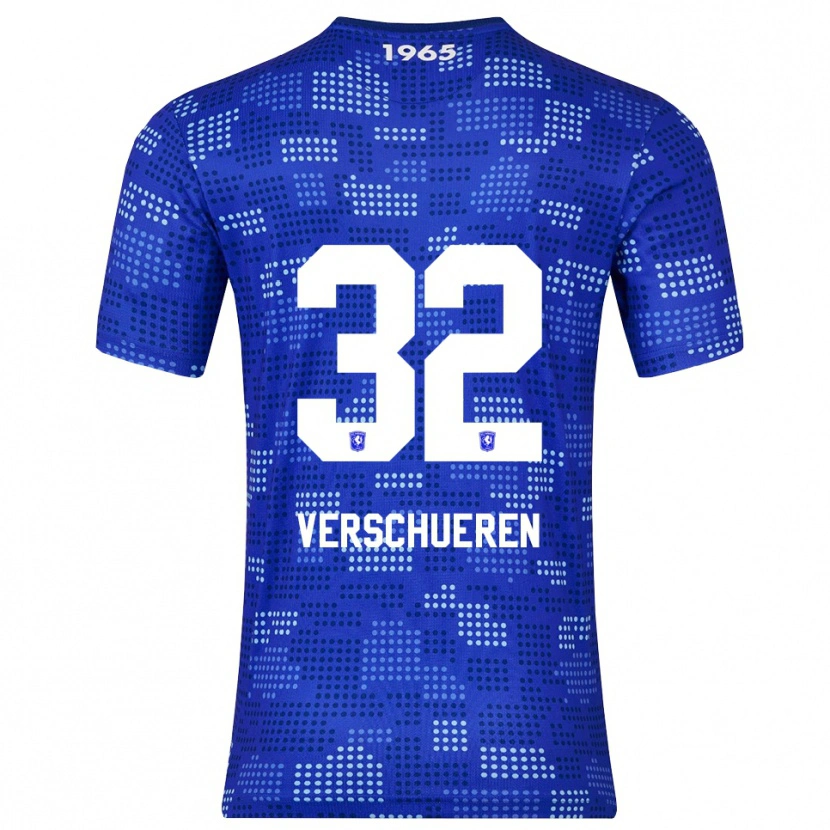 Danxen Män Arno Verschueren #32 Blå Himmelsblå Bortatröja Matchtröjor 2025/26 Tröjor T-Tröja