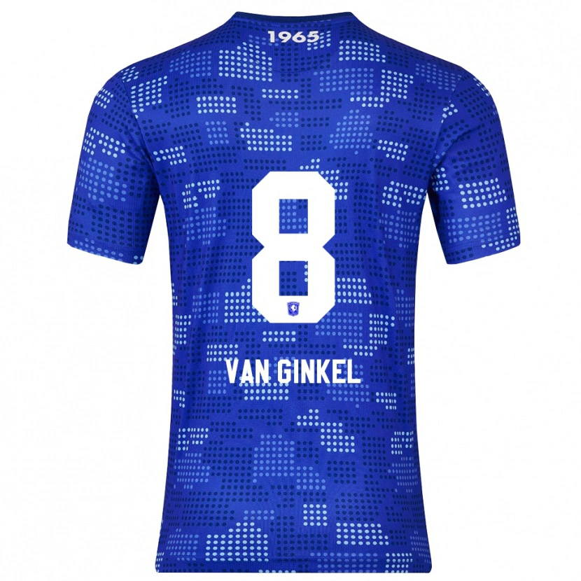 Danxen Män Danique Van Ginkel #8 Blå Himmelsblå Bortatröja Matchtröjor 2025/26 Tröjor T-Tröja