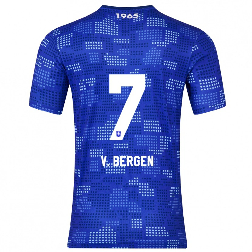 Danxen Män Mitchell Van Bergen #7 Blå Himmelsblå Bortatröja Matchtröjor 2025/26 Tröjor T-Tröja
