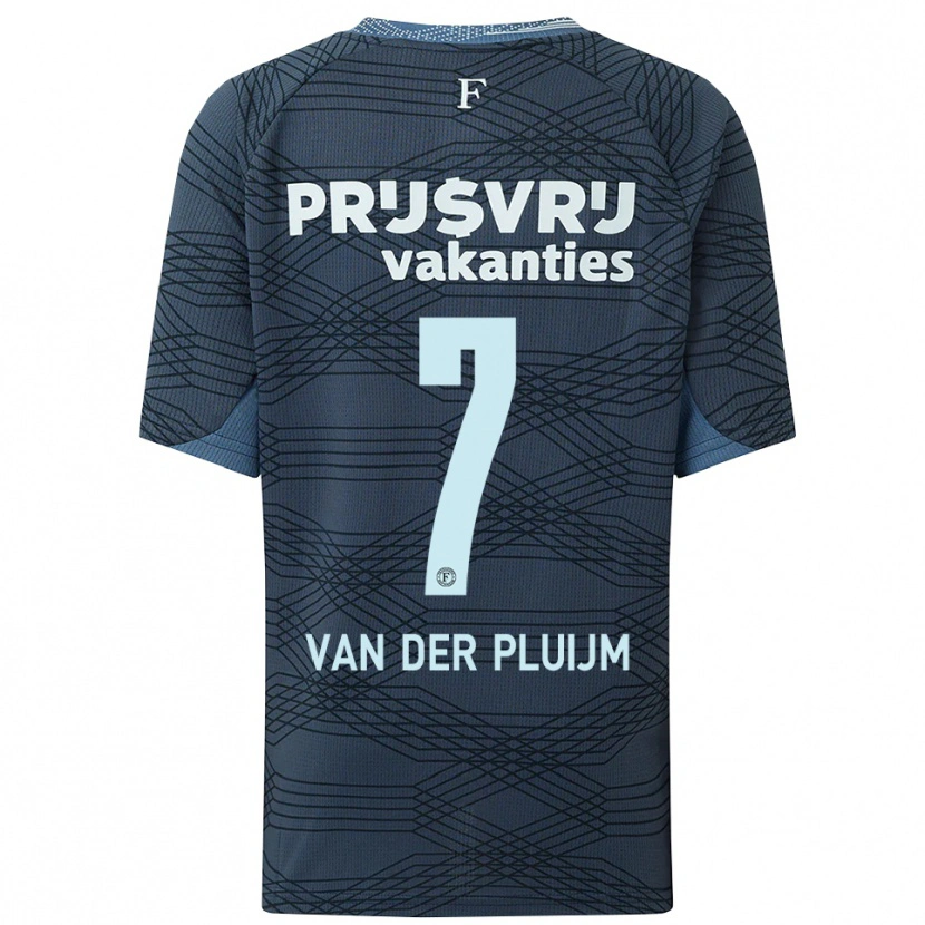 Danxen Män Marvin Van Der Pluijm #7 Svart Grå Bortatröja Matchtröjor 2025/26 Tröjor T-Tröja