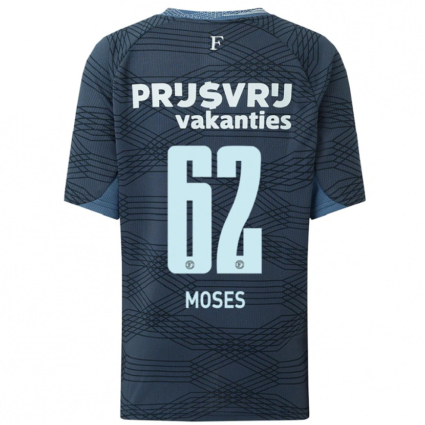 Danxen Män Troy Moses #62 Svart Grå Bortatröja Matchtröjor 2025/26 Tröjor T-Tröja