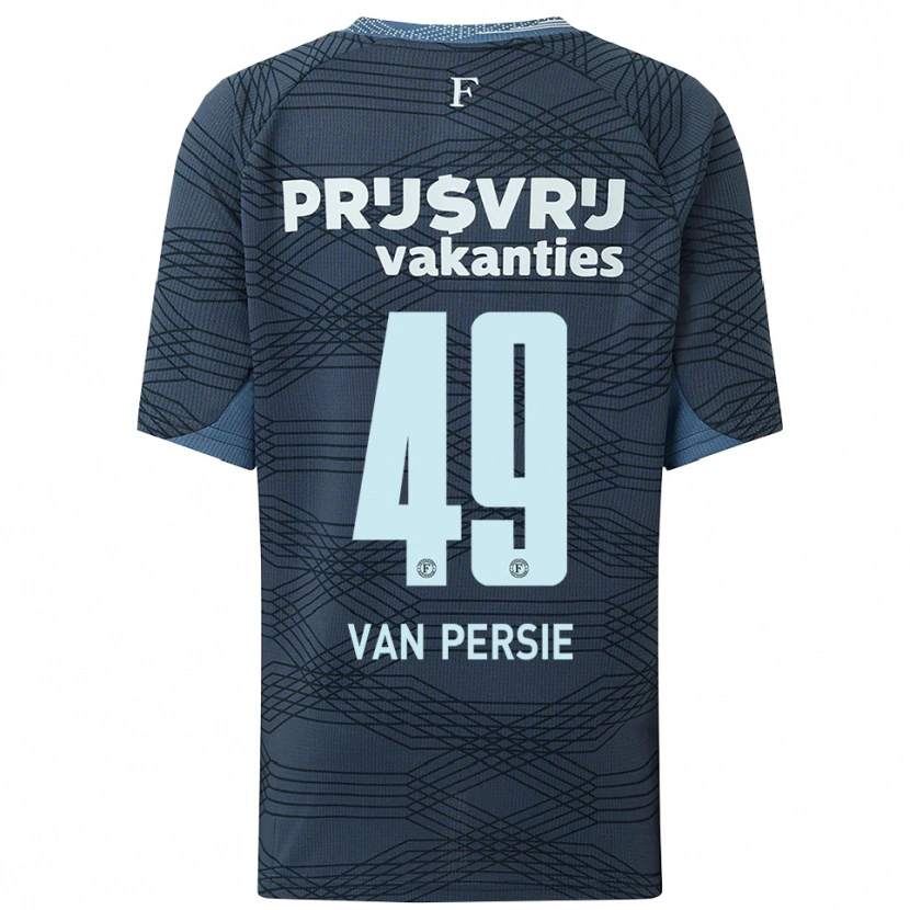 Danxen Män Shaqueel Van Persie #49 Svart Grå Bortatröja Matchtröjor 2025/26 Tröjor T-Tröja