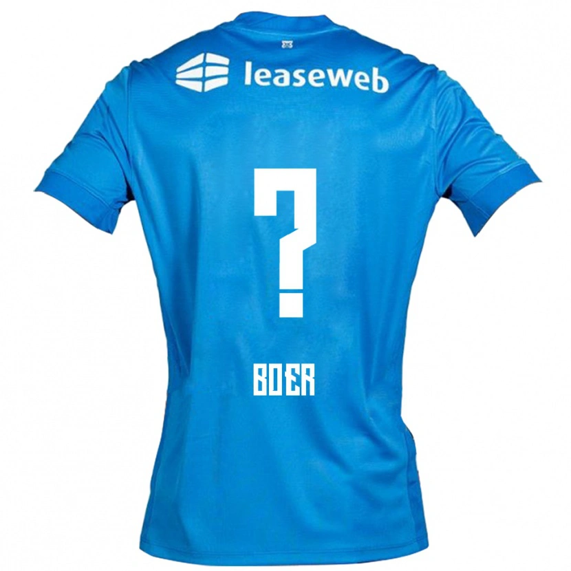 Danxen Män Lars Boer #0 Blå Vit Bortatröja Matchtröjor 2025/26 Tröjor T-Tröja