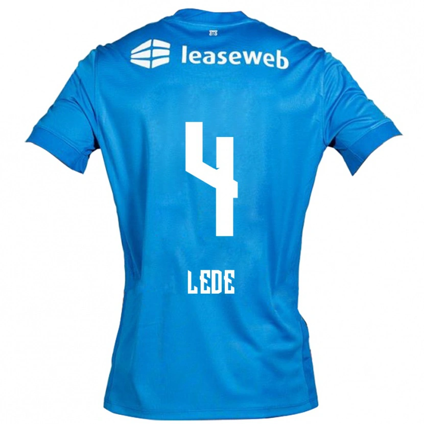 Danxen Män Quincy Lede #4 Blå Vit Bortatröja Matchtröjor 2025/26 Tröjor T-Tröja