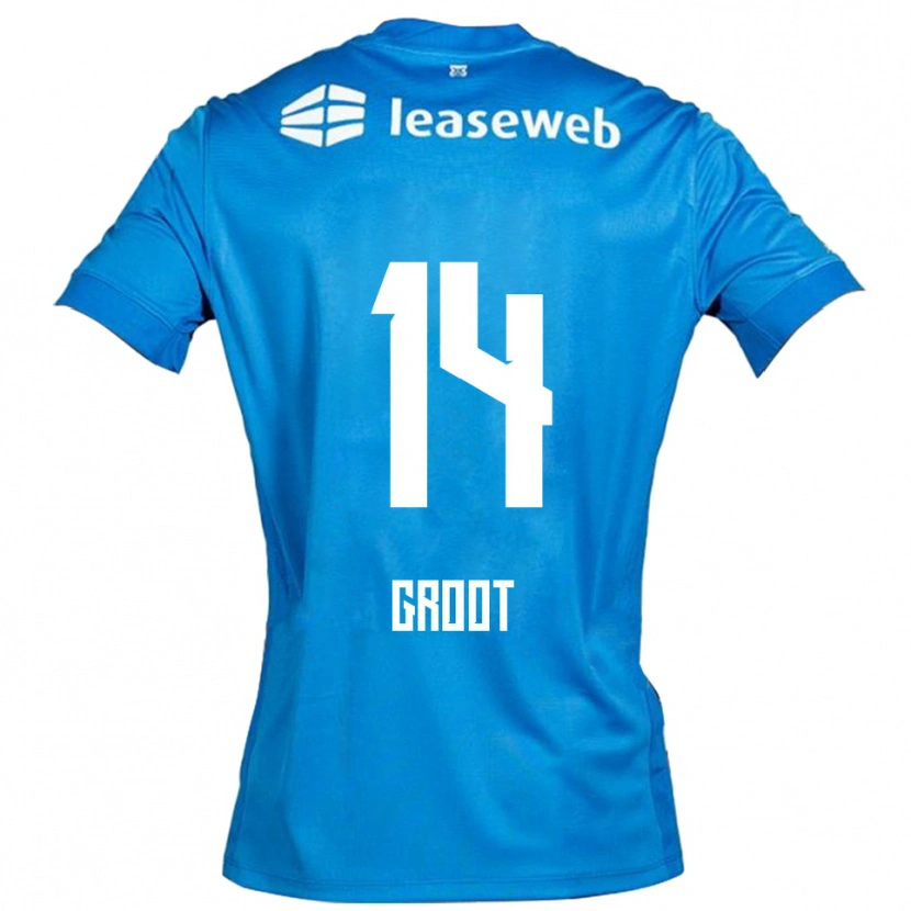 Danxen Män Gijs Groot #14 Blå Vit Bortatröja Matchtröjor 2025/26 Tröjor T-Tröja
