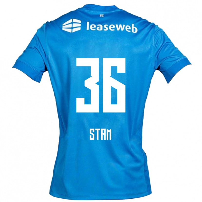 Danxen Män Finn Stam #36 Blå Vit Bortatröja Matchtröjor 2025/26 Tröjor T-Tröja