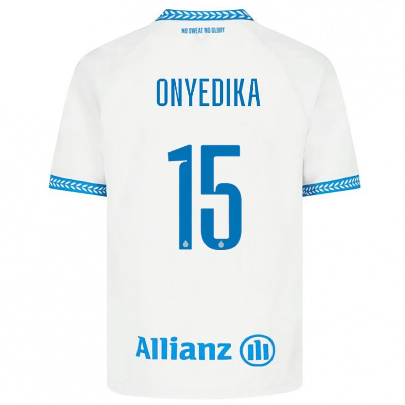 Danxen Män Raphael Onyedika #15 Blå Vit Bortatröja Matchtröjor 2025/26 Tröjor T-Tröja