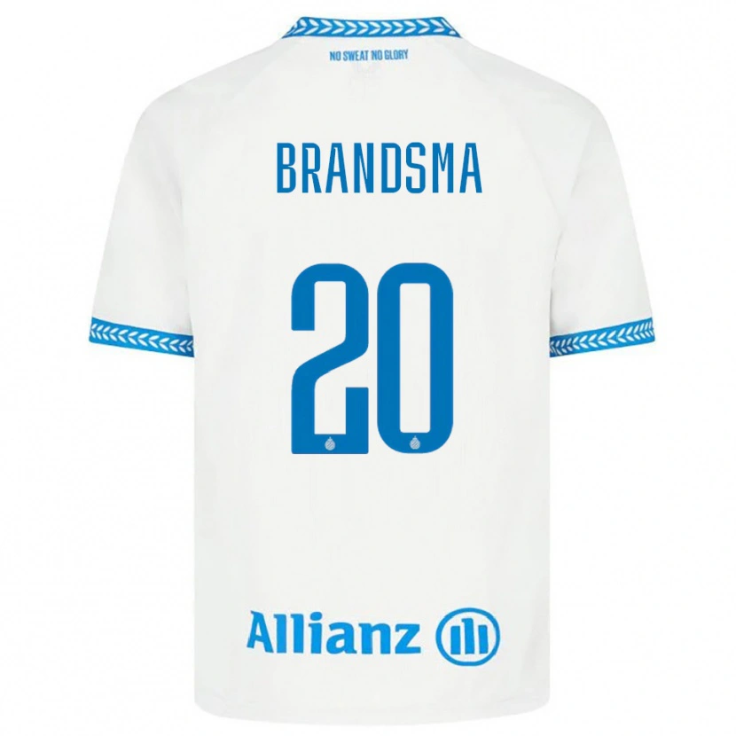 Danxen Män Ilke Brandsma #20 Blå Vit Bortatröja Matchtröjor 2025/26 Tröjor T-Tröja
