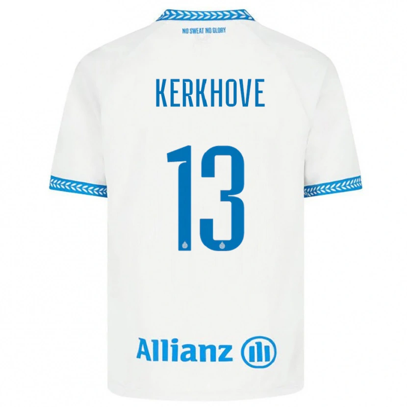 Danxen Män Angel Kerkhove #13 Blå Vit Bortatröja Matchtröjor 2025/26 Tröjor T-Tröja