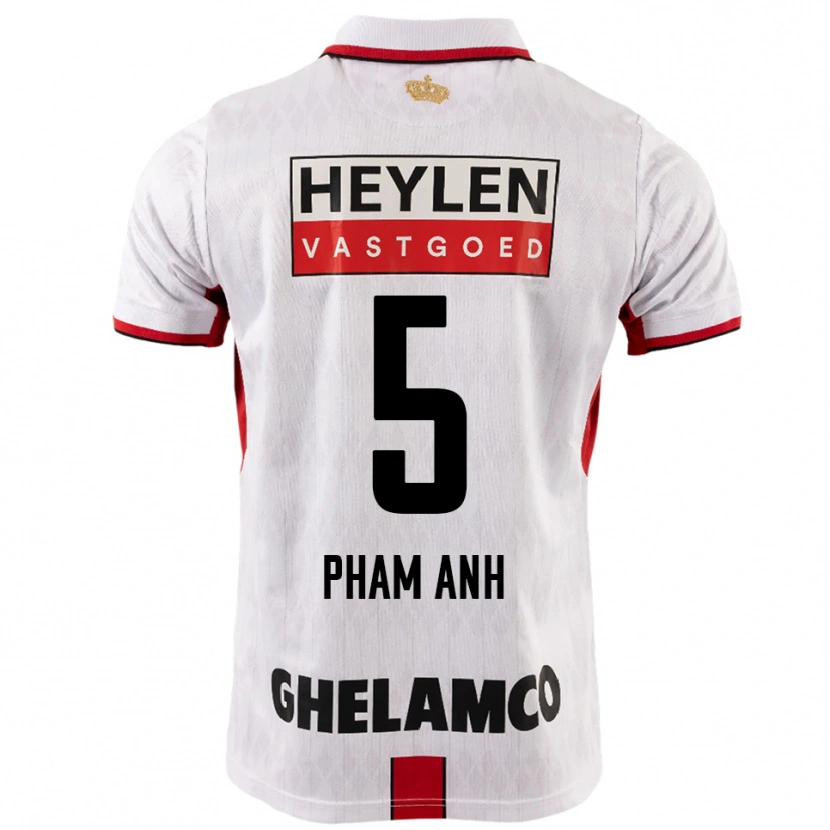 Danxen Män Khoi Pham Anh #5 Vit Röd Bortatröja Matchtröjor 2025/26 Tröjor T-Tröja