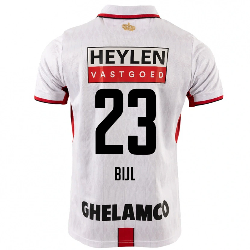 Danxen Män Glenn Bijl #23 Vit Röd Bortatröja Matchtröjor 2025/26 Tröjor T-Tröja