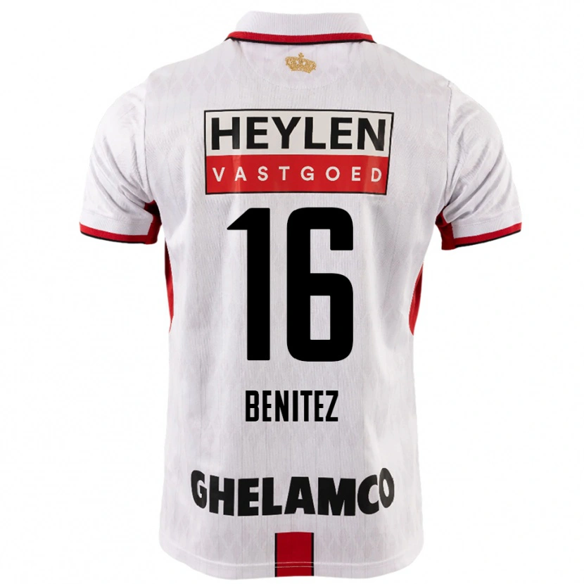 Danxen Män Mauricio Benítez #16 Vit Röd Bortatröja Matchtröjor 2025/26 Tröjor T-Tröja