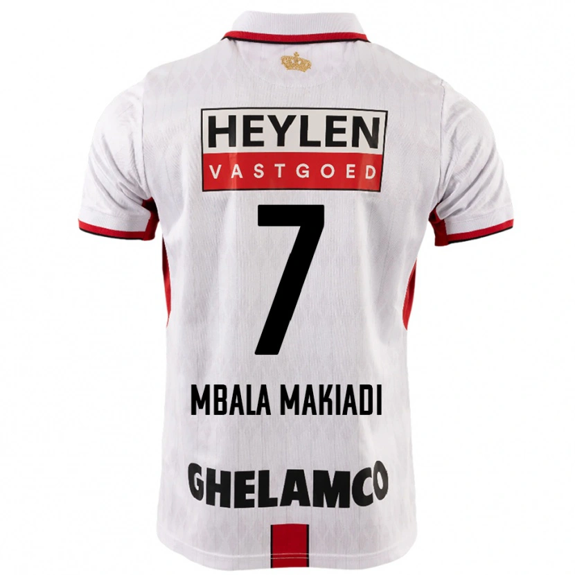 Danxen Män Ravi Mbala Makiadi #7 Vit Röd Bortatröja Matchtröjor 2025/26 Tröjor T-Tröja