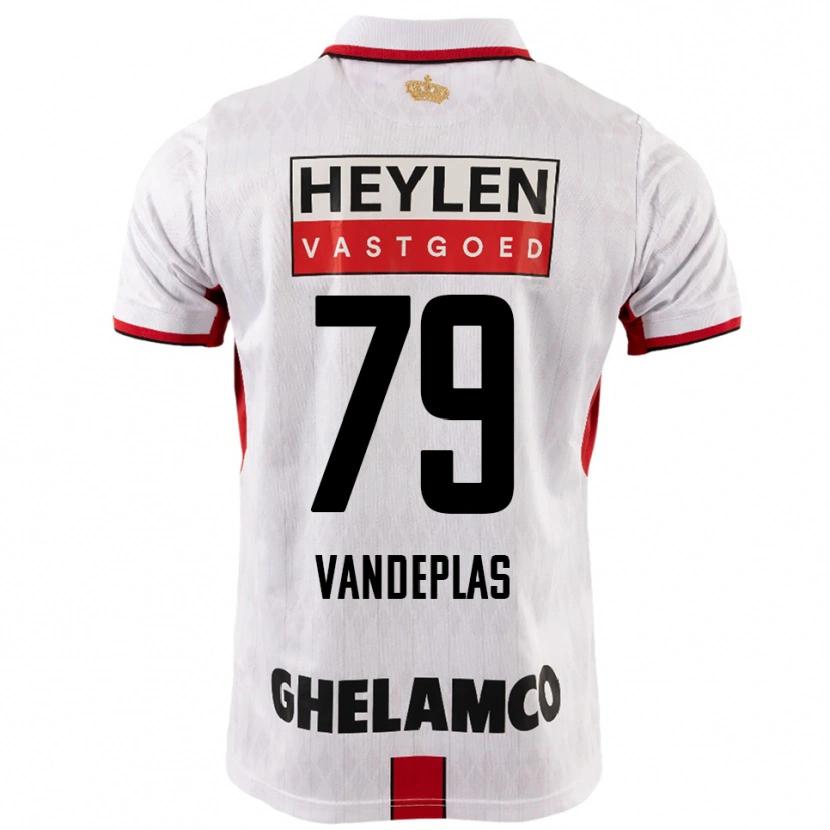 Danxen Män Gerard Vandeplas #79 Vit Röd Bortatröja Matchtröjor 2025/26 Tröjor T-Tröja