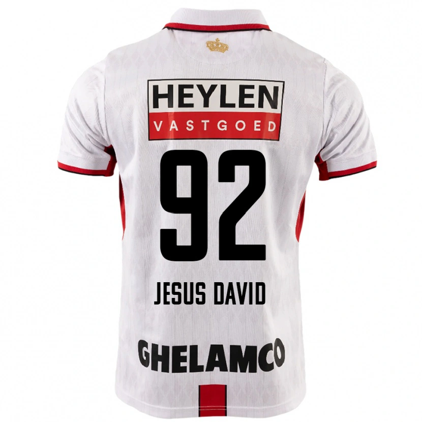 Danxen Män Gabriel Jesus David #92 Vit Röd Bortatröja Matchtröjor 2025/26 Tröjor T-Tröja