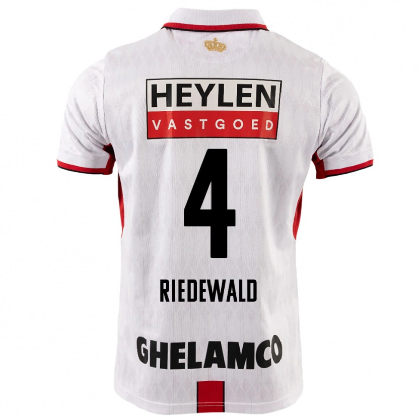 Danxen Män Jairo Riedewald #4 Vit Röd Bortatröja Matchtröjor 2025/26 Tröjor T-Tröja