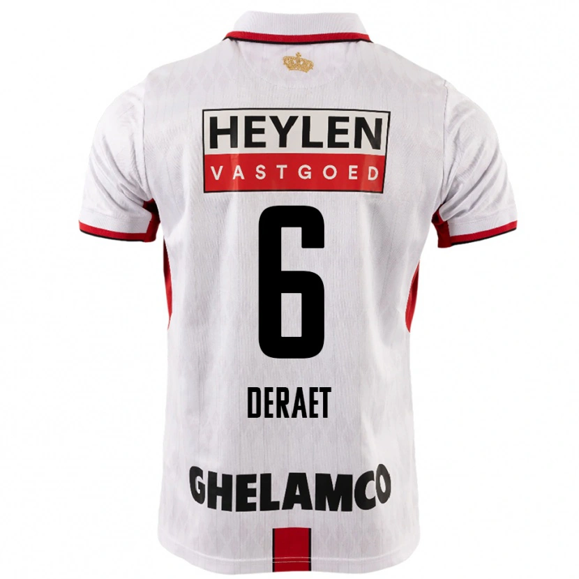 Danxen Män Xavi Deraet #6 Vit Röd Bortatröja Matchtröjor 2025/26 Tröjor T-Tröja