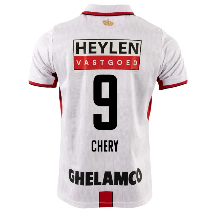 Danxen Män Tjaronn Chery #9 Vit Röd Bortatröja Matchtröjor 2025/26 Tröjor T-Tröja