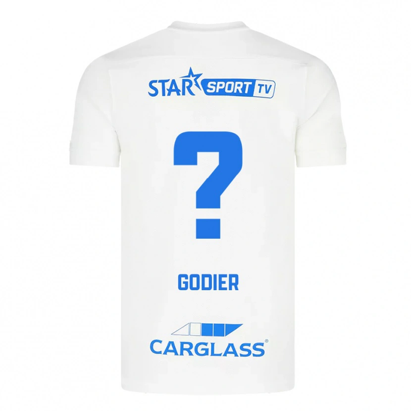 Danxen Män Chelsea Godier #0 Vit Blå Bortatröja Matchtröjor 2025/26 Tröjor T-Tröja