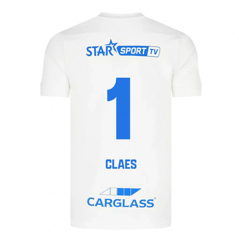 Danxen Män Mirthe Claes #1 Vit Blå Bortatröja Matchtröjor 2025/26 Tröjor T-Tröja
