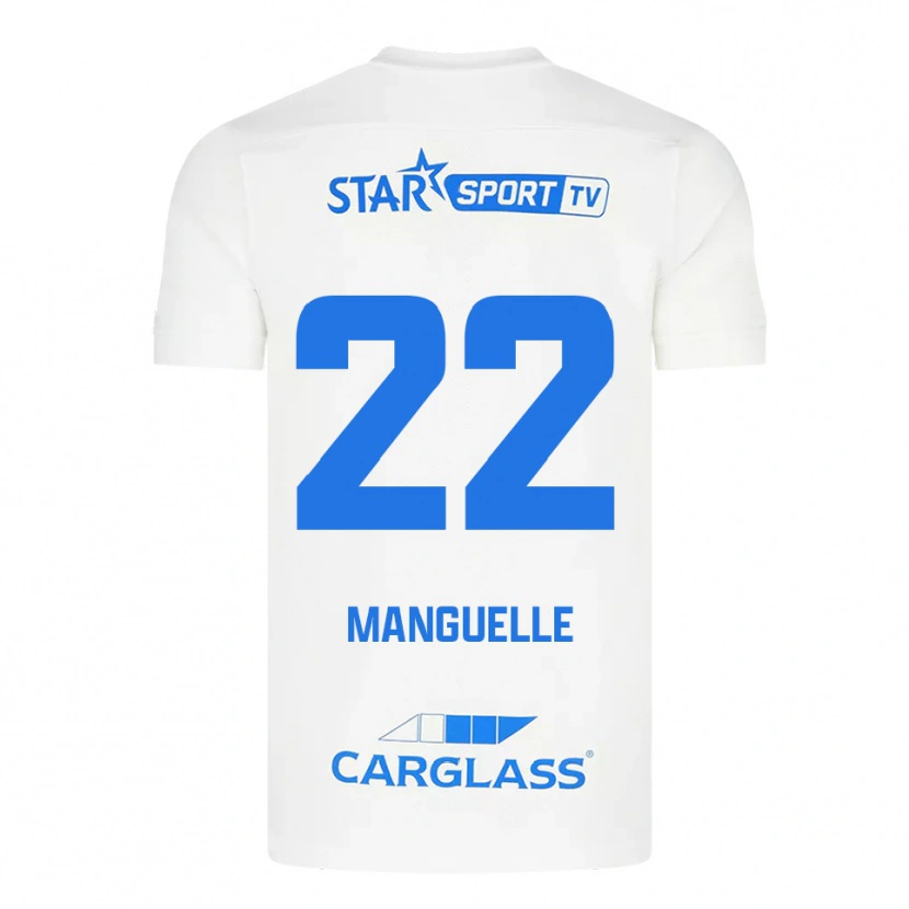 Danxen Män Brad Manguelle #22 Vit Blå Bortatröja Matchtröjor 2025/26 Tröjor T-Tröja