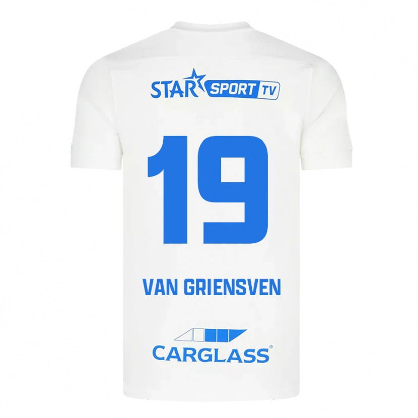 Danxen Män Evy Van Griensven #19 Vit Blå Bortatröja Matchtröjor 2025/26 Tröjor T-Tröja
