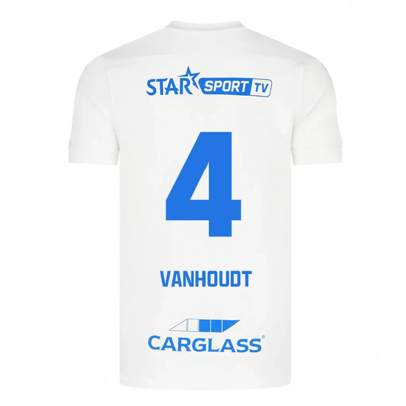 Danxen Män Luna Vanhoudt #4 Vit Blå Bortatröja Matchtröjor 2025/26 Tröjor T-Tröja