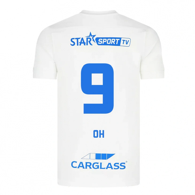 Danxen Män Hyeon-Gyu Oh #9 Vit Blå Bortatröja Matchtröjor 2025/26 Tröjor T-Tröja