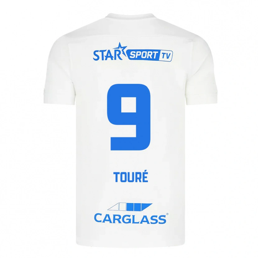Danxen Män Saïdou Touré #9 Vit Blå Bortatröja Matchtröjor 2025/26 Tröjor T-Tröja