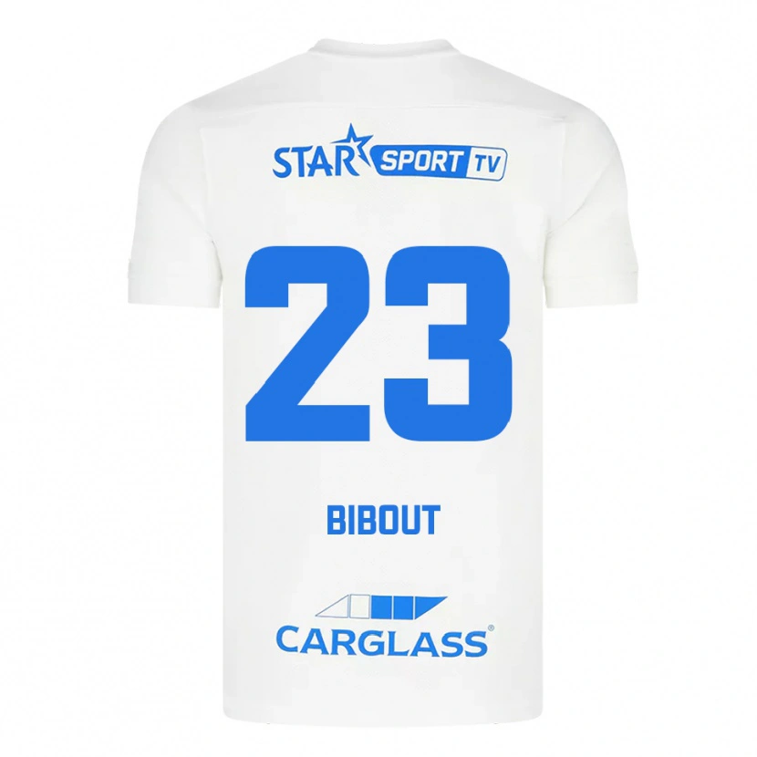 Danxen Män Aaron Bibout #23 Vit Blå Bortatröja Matchtröjor 2025/26 Tröjor T-Tröja