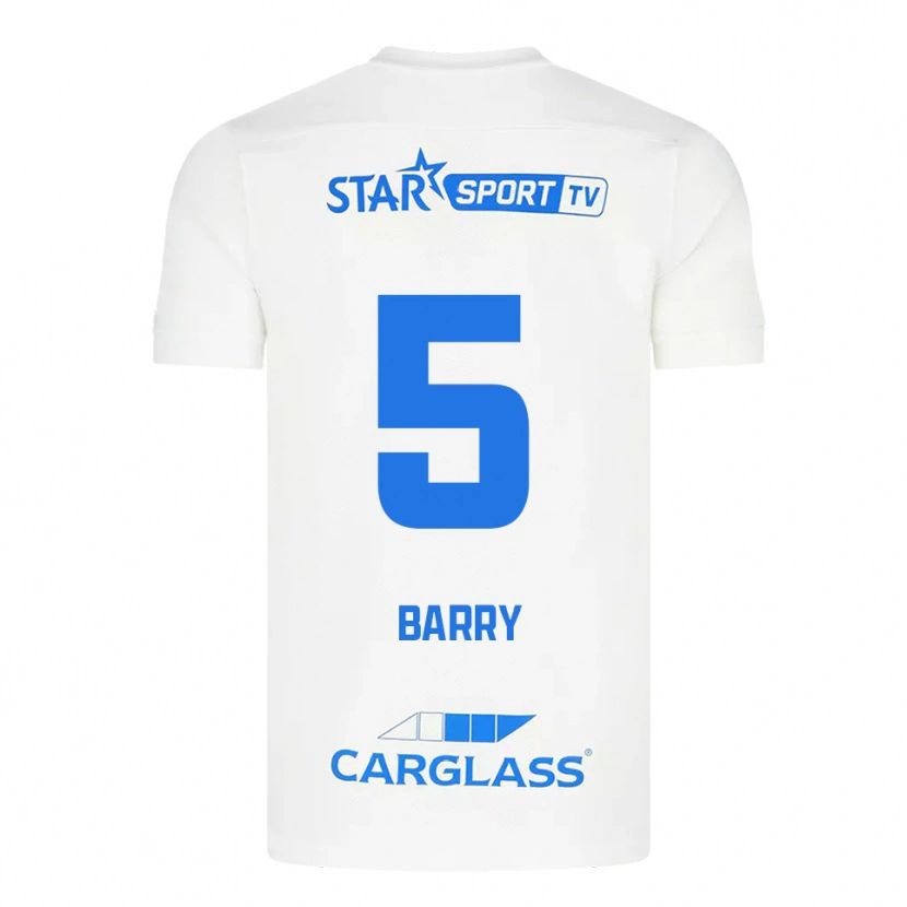 Danxen Män Alpha Barry #5 Vit Blå Bortatröja Matchtröjor 2025/26 Tröjor T-Tröja