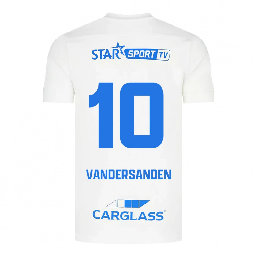 Danxen Män Sien Vandersanden #10 Vit Blå Bortatröja Matchtröjor 2025/26 Tröjor T-Tröja