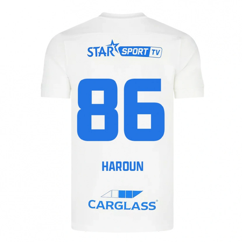 Danxen Män Kenan Haroun #86 Vit Blå Bortatröja Matchtröjor 2025/26 Tröjor T-Tröja