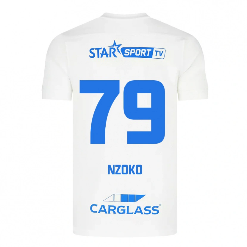 Danxen Män Djoully Nzoko #79 Vit Blå Bortatröja Matchtröjor 2025/26 Tröjor T-Tröja