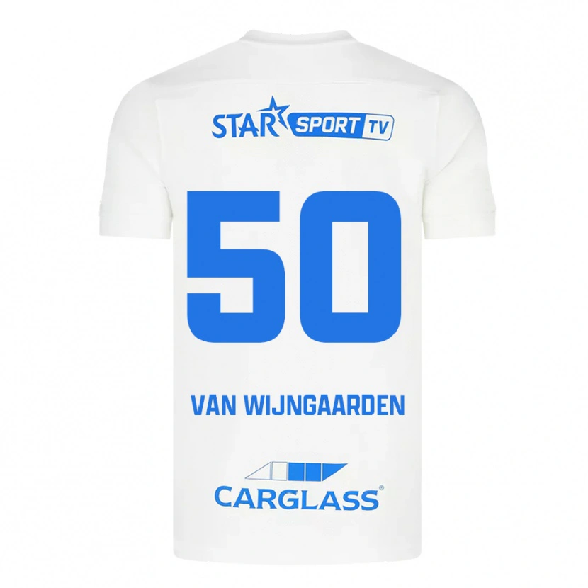 Danxen Män Maren Van Wijngaarden #50 Vit Blå Bortatröja Matchtröjor 2025/26 Tröjor T-Tröja