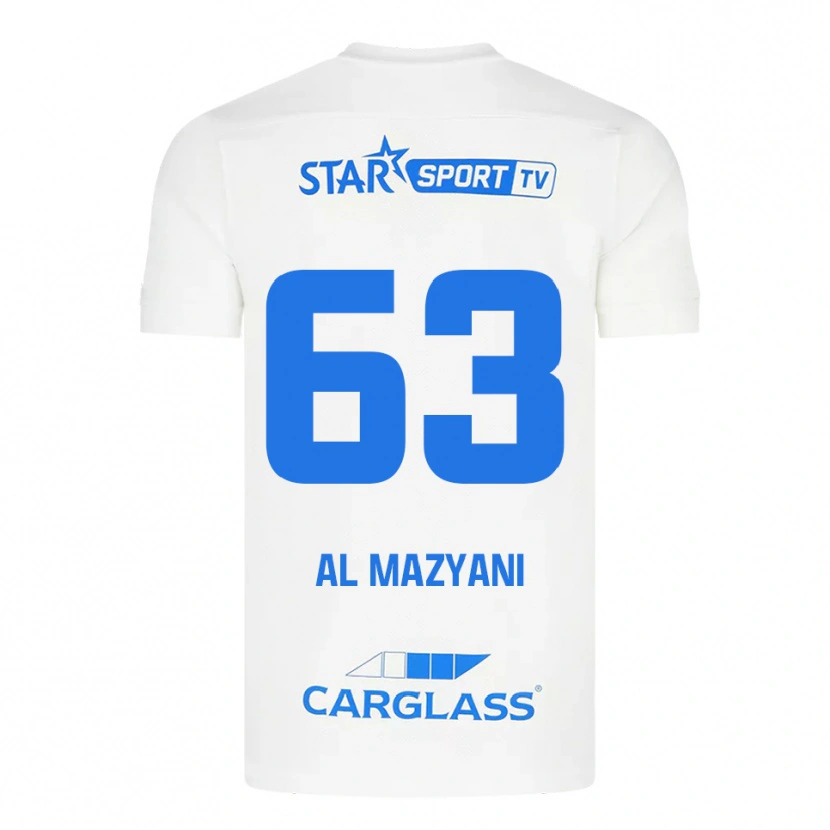 Danxen Män Faissal Al Mazyani #63 Vit Blå Bortatröja Matchtröjor 2025/26 Tröjor T-Tröja