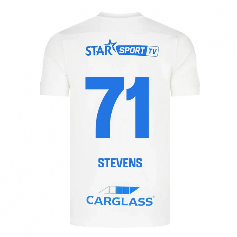 Danxen Män Brent Stevens #71 Vit Blå Bortatröja Matchtröjor 2025/26 Tröjor T-Tröja