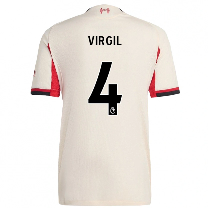 Danxen Män Virgil Van Dijk #4 Vit Svart Bortatröja Matchtröjor 2025/26 Tröjor T-Tröja
