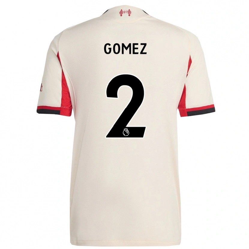 Danxen Män Joe Gomez #2 Vit Svart Bortatröja Matchtröjor 2025/26 Tröjor T-Tröja