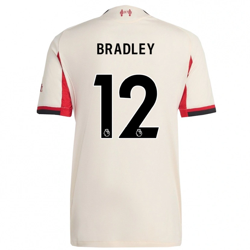 Danxen Män Conor Bradley #12 Vit Svart Bortatröja Matchtröjor 2025/26 Tröjor T-Tröja