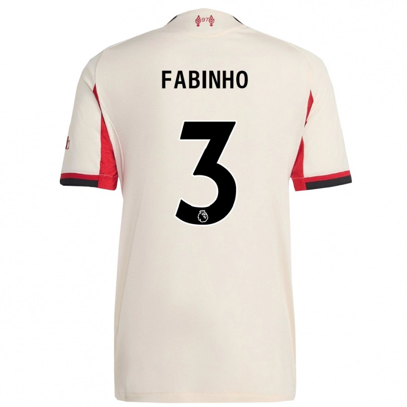 Danxen Män Fabinho #3 Vit Svart Bortatröja Matchtröjor 2025/26 Tröjor T-Tröja