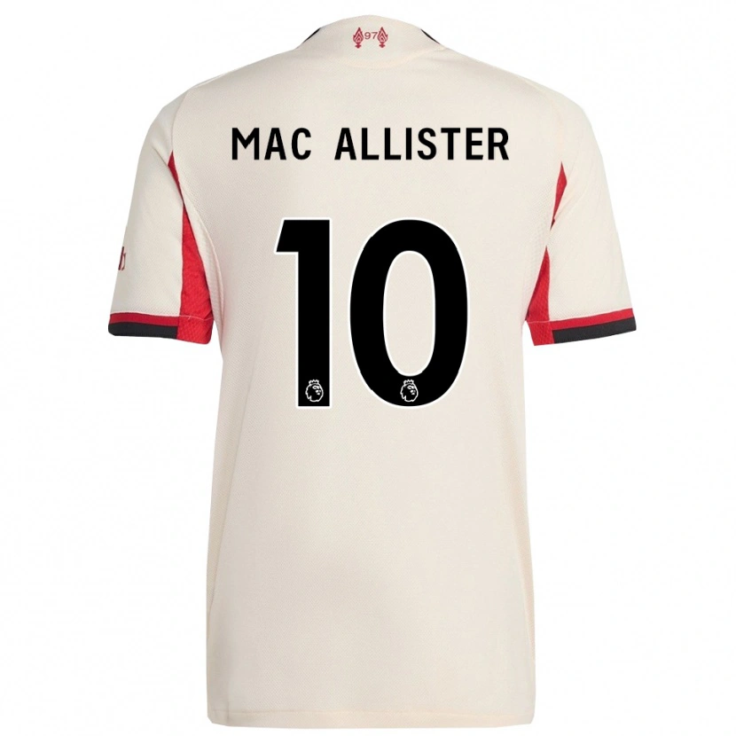 Danxen Män Alexis Mac Allister #10 Vit Svart Bortatröja Matchtröjor 2025/26 Tröjor T-Tröja