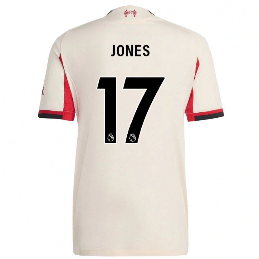 Danxen Män Curtis Jones #17 Vit Svart Bortatröja Matchtröjor 2025/26 Tröjor T-Tröja