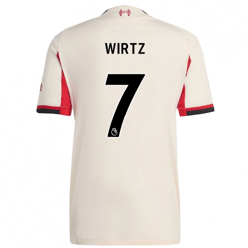 Danxen Män Florian Wirtz #7 Vit Svart Bortatröja Matchtröjor 2025/26 Tröjor T-Tröja