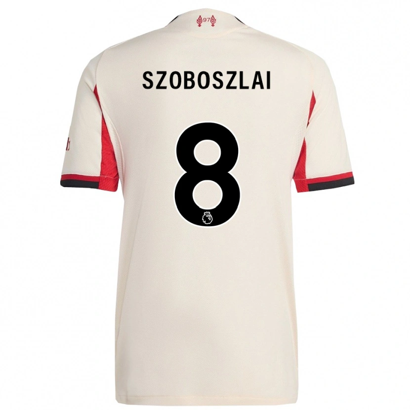 Danxen Män Dominik Szoboszlai #8 Vit Svart Bortatröja Matchtröjor 2025/26 Tröjor T-Tröja