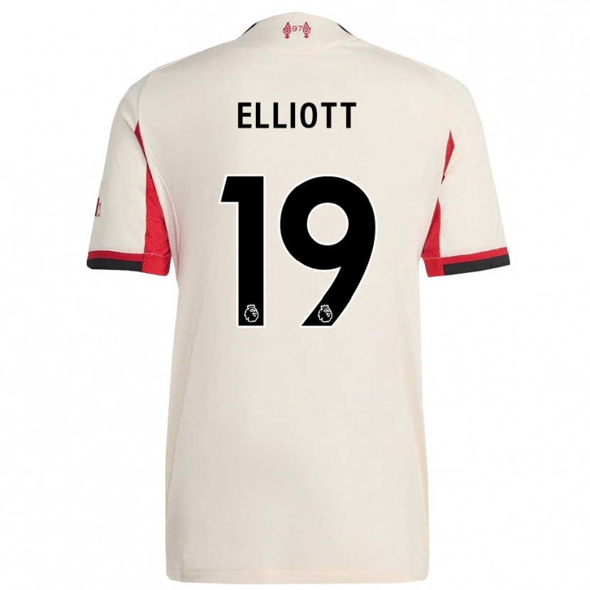 Danxen Män Harvey Elliott #19 Vit Svart Bortatröja Matchtröjor 2025/26 Tröjor T-Tröja