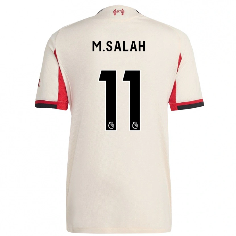Danxen Män Mohamed Salah #11 Vit Svart Bortatröja Matchtröjor 2025/26 Tröjor T-Tröja