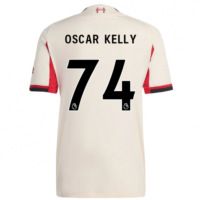 Danxen Män Oscar Kelly #74 Vit Svart Bortatröja Matchtröjor 2025/26 Tröjor T-Tröja