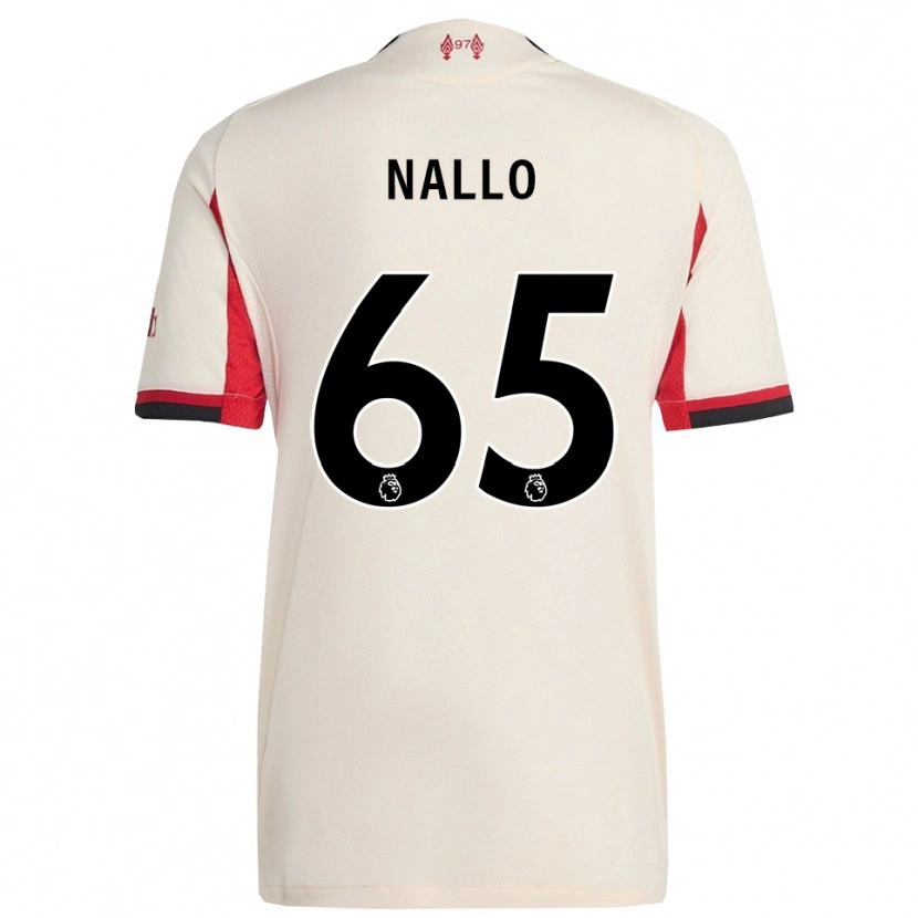 Danxen Män Amara Nallo #65 Vit Svart Bortatröja Matchtröjor 2025/26 Tröjor T-Tröja