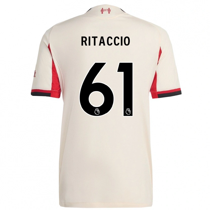 Danxen Män Matteo Ritaccio #61 Vit Svart Bortatröja Matchtröjor 2025/26 Tröjor T-Tröja